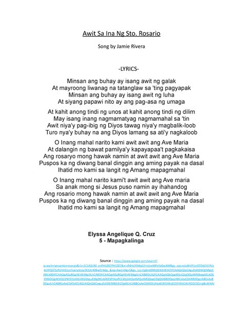 colegio de montalban hymn lyrics|AWIT NG PUSO .